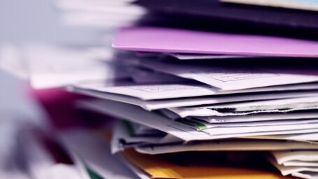 Stack of colorful envelopes